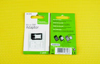 ABS Nano mikro SIM kartu Adaptor, Mini 4FF plastik hitam untuk 3FF