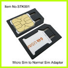 Kustom plastik hitam mikro untuk Normal SIM Adapter untuk IPhone 4