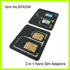 3FF - 2dst ponsel SIM Card Adapter, Normal hitam ABS plastik