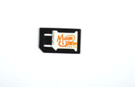 Mikro hitam Nano SIM Adapter untuk telepon seluler Normal plastik ABS