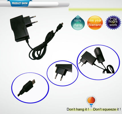 10W 5V 2A dinding gunung Power Adapter dengan Mini / Konektor mikro DC, CCTV Power Supply
