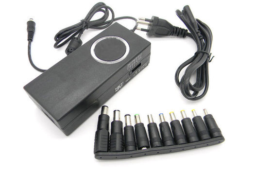 90W-Auto + Slim + Biru LCD Universal Laptop Power Adapter