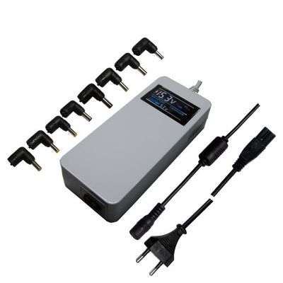90W-Auto + Slim + Biru LCD Universal Laptop Power Adapter