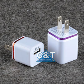 Ganda Pelabuhan 3.1A Usb Ac Power Adapter 2-Tone Depan Iphone 6 Dinding Charger