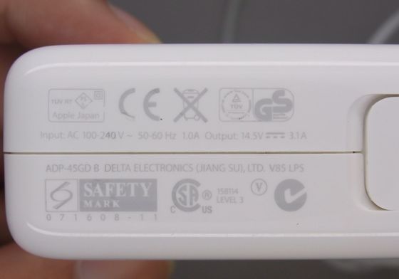 Asli 45W AC Power Adapter Charger untuk laptop Apple 14.5v MB283LL/A-00