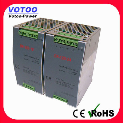 Efisiensi tinggi logam 120W Single Output di rel catu daya 12V 10A