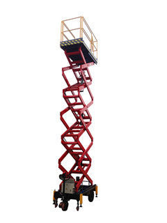 Struktur gunting AC DC power supply manlift mobile untuk lukisan, membersihkan