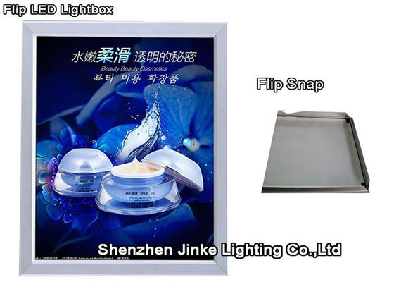 Slim Aluminium Snap Bingkai LED Box Tanda Cahaya, Indoor Wall Mounted Light Box