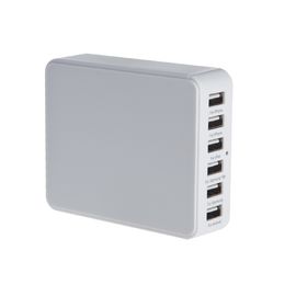 6 Port USB Charger Tenaga Travel Adapter Aksesoris untuk Ponsel / Tablet