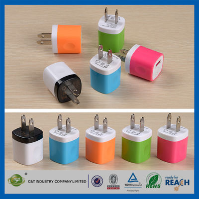 Usb Depan 1,0 Amp Power Adapter Dinding Charger Plug Untuk Iphone 6/6 Ditambah 5s Samsung