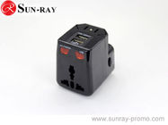 Warna hitam Universal International Power Travel Adapter Plug (US / UK / EU / AU AC Plug)