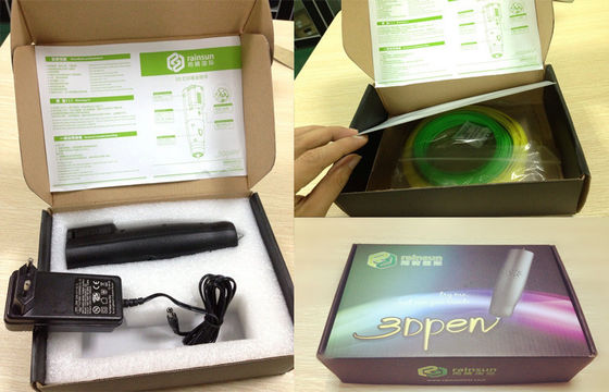 Hitam 3D Print Pen Dengan ecification, Power Adapter Untuk 60g ABS Filament