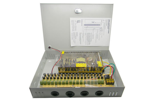12V 20A 18 Saluran CCTV Daya Box Distribusi listrik Logam
