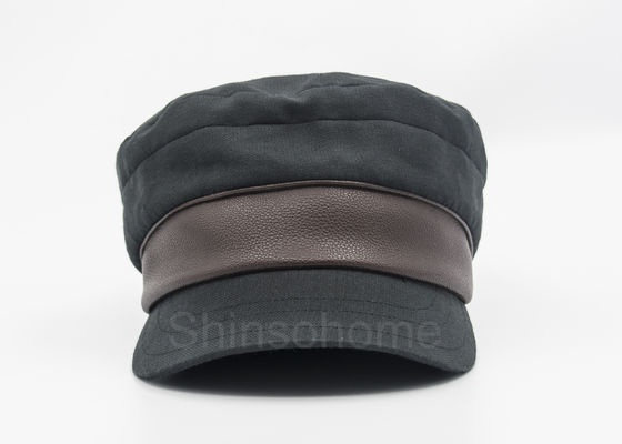 Mode Pria Cotton Kosong Cap Militer Dengan Kulit, Tentara Twill Cap