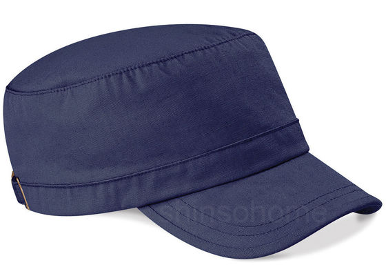 Cotton Tentara kosong Cap Biru Dengan Logam Buckle, Pria Army Hat 22 Inch