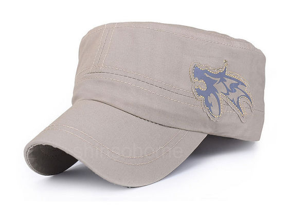 Patch Bordir 100% Cotton Militer Cap Mode Logam Buckle