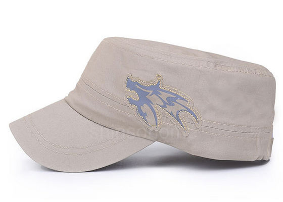Patch Bordir 100% Cotton Militer Cap Mode Logam Buckle