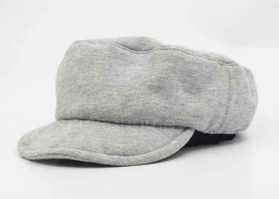 Musim dingin Gray Lembut Cotton Militer Cap adjutable Lembut Brim, Caps Fashionable Untuk Pria