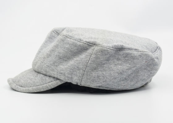 Musim dingin Gray Lembut Cotton Militer Cap adjutable Lembut Brim, Caps Fashionable Untuk Pria