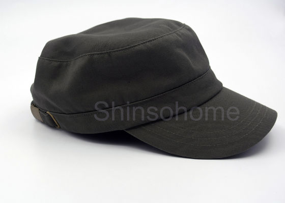 Adjustable Army Mode Cotton Militer Cap Hat For Men, Metal Buckle