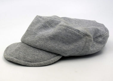 Pria disesuaikan / Wanita Cotton Militer Cap Kosong Flexfit abu-abu Dengan Curved Brim