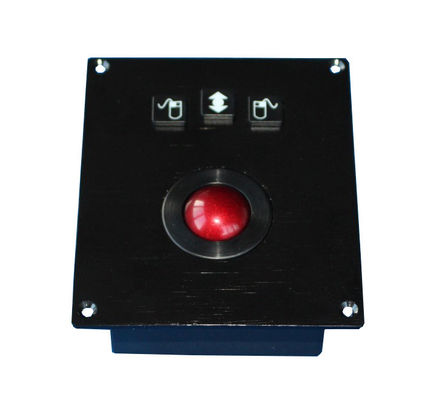 Hitam 25mm Militer Trackball Vandal Proof Dengan Red Phenolic Resin Mechnical