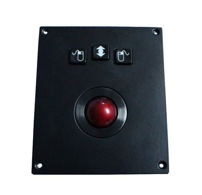 Hitam 25mm Militer Trackball Vandal Proof Dengan Red Phenolic Resin Mechnical