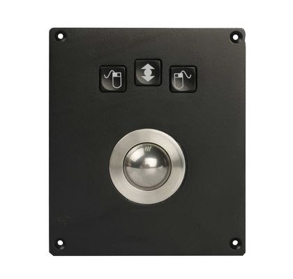 Hitam 25mm Militer Trackball Vandal Proof Dengan Red Phenolic Resin Mechnical