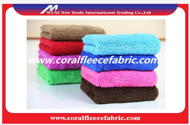 Antique Militer Coral Poly Fleece Fabric Dengan Nonwoven / rajut Technics