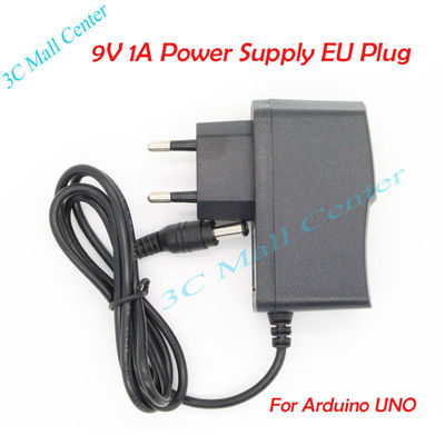 AC 100V-240V Converter Adapter DC 9V 1A Power Supply Uni Eropa Plug 1000mA untuk Arduino UNO MEGA