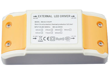 Efisiensi tinggi 10W - 18W Konstan sekarang LED RoHS driver 0.8A, 47Hz - 63Hz