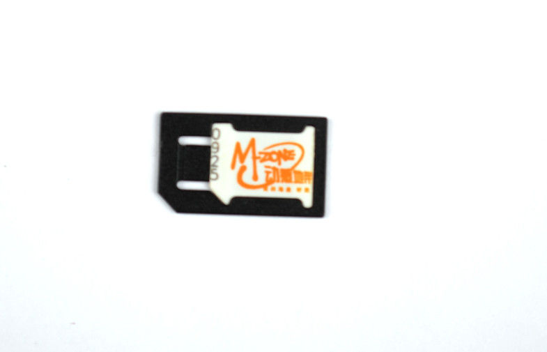 Mikro hitam Nano SIM Adapter untuk telepon seluler Normal plastik ABS